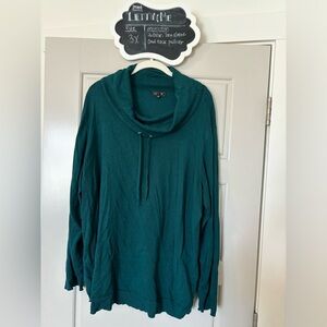Teal Cowl Neck Sweater